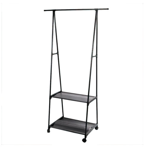 Стойка-вешалка для одежды и обуви Coat Rack Pro с нагрузкой до 30 кг, 2 полки, 1 перекладина, алюминиевая - фото 3