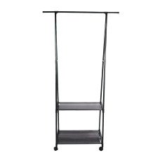 Стойка-вешалка для одежды и обуви Coat Rack Pro с нагрузкой до 30 кг, 2 полки, 1 перекладина, алюминиевая