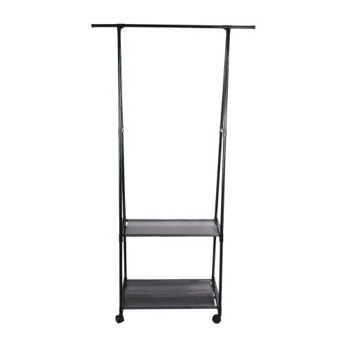 Стойка-вешалка для одежды и обуви Coat Rack Pro с нагрузкой до 30 кг, 2 полки, 1 перекладина, алюминиевая