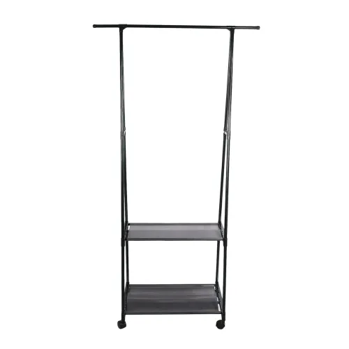 Стійка-вішалка для одягу та взуття Coat Rack Pro з навантаженням до 30 кг, 2 полиці, 1 перекладина, алюмінієва - фото 3
