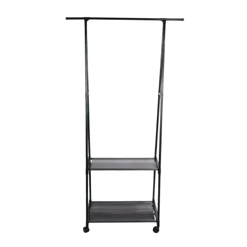 Стойка-вешалка для одежды и обуви Coat Rack Pro с нагрузкой до 30 кг, 2 полки, 1 перекладина, алюминиевая - фото 3