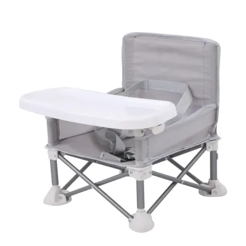 Дитячий складаний стілець для годування Baby seat Pro, тканинний стілець з алюмінієвими ніжками - фото 2