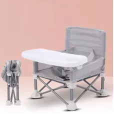 Дитячий складаний стілець для годування Baby seat Pro, тканинний стілець з алюмінієвими ніжками