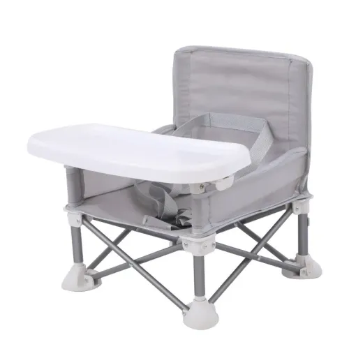 Детский складной стул для кормления Baby seat Pro, тканевый стул с алюминиевыми ножками - фото 2