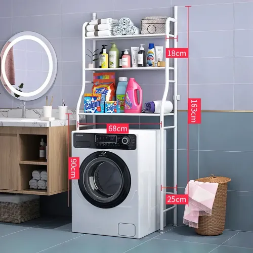 Усиленная стойка на стиральную машину Sailboat Washing Machine Rack TM-021, высотой 163 см, белая - фото 7
