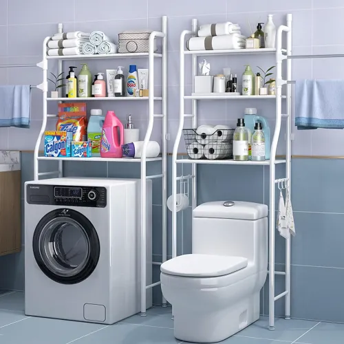 Усиленная стойка над унитазом Toilet Rack TM-020, порошковое покрытие, высота 160 см, белая - фото 6