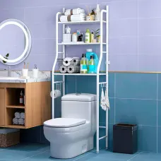 Посилена стійка над унітазом Toilet Rack TM-020, порошкове покриття, висота 160 см, біла