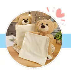 Дитяча інтерактивна іграшка плюшевий ведмедик Peekaboo Bear, 30 см висота, коричневий, на батарейках