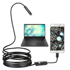 Гнучкий USB ендоскоп 1/0.3 МП Endoscope android camera, Для андроїд і ПК, гнучкий провід, підсвітка