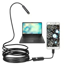 Гибкий USB эндоскоп 1/0.3МП  Endoscope android camera, Для андроид и ПК, гибкий провод, подсветка
