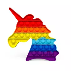 Великий силіконовий POP it Єдиноріг Веселка, Поп іт веселка