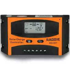 Контролер заряду сонячної панелі Raggie RG-501, 12V/24V 10A. Оригінальний Solar charge controller