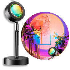 Проекційна лампа SUNSET Tik-tok q07 Lamp з ефектом заходу, 4 кольори, нахил 180 градусів, від USB