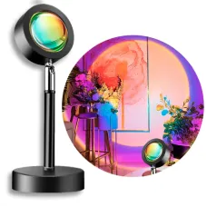 Проекційна лампа SUNSET Tik-tok q07 Lamp з ефектом заходу, 4 кольори, нахил 180 градусів, від USB