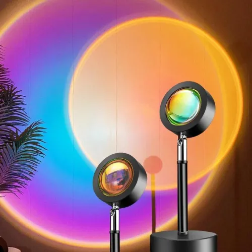Проекційна лампа SUNSET Tik-tok q07 Lamp з ефектом заходу, 4 кольори, нахил 180 градусів, від USB - фото 3