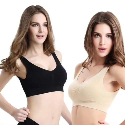 Набір з 3-х спортивних безшовних бюстгальтерів AHHBRA comfort Fit, три кольори в комплекті - фото 2
