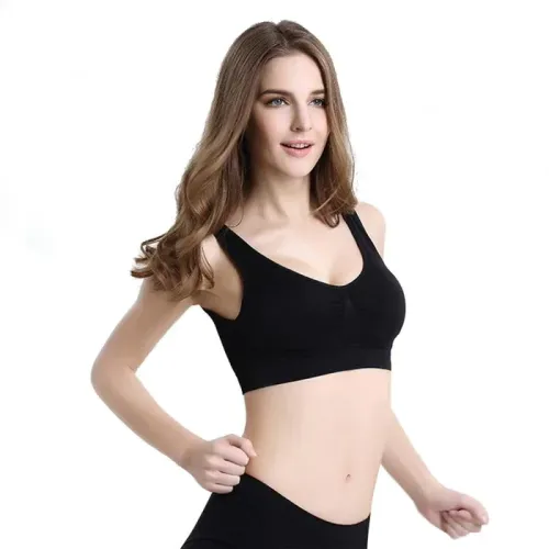 Набір з 3-х спортивних безшовних бюстгальтерів AHHBRA comfort Fit, три кольори в комплекті - фото 4
