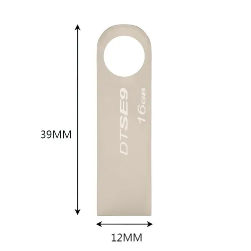 USB-флешнакопичувач Kingston DTSE9, 16 Гб, USB 2.0, металевий - фото 7
