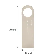 USB-флешнакопичувач Kingston DTSE9, 8 Гб, USB 2.0, металевий