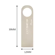 USB флеш-накопитель Kingston DTSE9, 8 Гб, USB 2.0, металлический