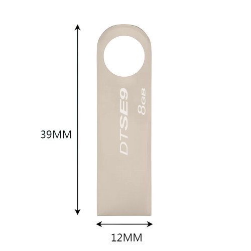 USB флеш-накопитель Kingston DTSE9, 8 Гб, USB 2.0, металлический