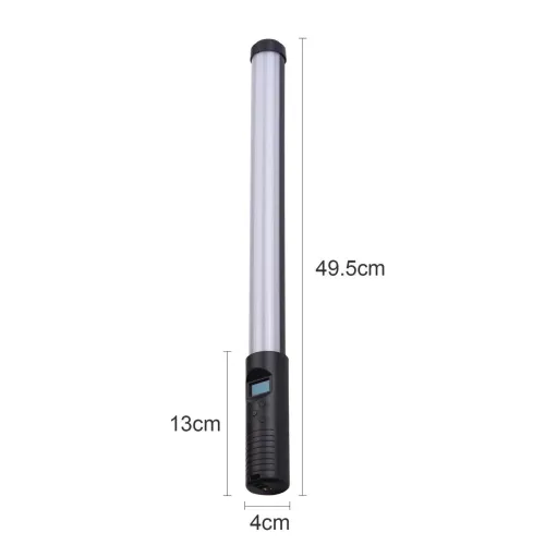 Велика професійна RGB підсвічування LIGHT STICK PRO, максимальна настройка світіння, 50 см, з екраном - фото 7