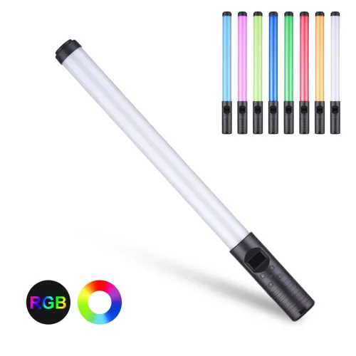 Большая профессиональная RGB подсветка LIGHT STICK PRO, максимальная настройка свечения, 50 см, с экраном - фото 2