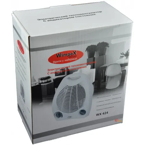 Тепловентилятор Wimpex WX-424. Обогреватель Hot fan wx 424 - фото 4