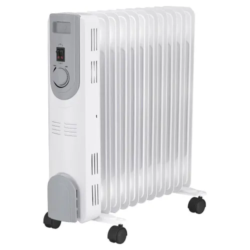 Обогреватель масляный 9 секций Crownberg CB9S Pro, белый цвет, 2000W