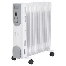 Обогреватель масляный 9 секций Crownberg CB9S Pro, белый цвет, 2000W