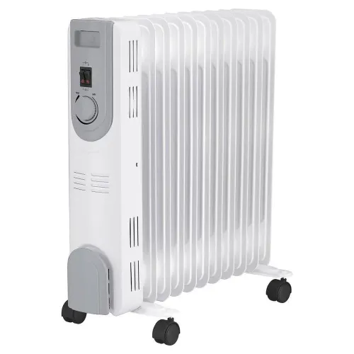 Обогреватель масляный 9 секций Crownberg CB9S Pro, белый цвет, 2000W