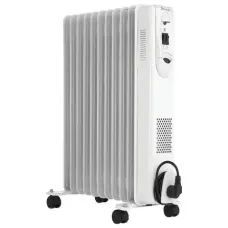Обігрівач масляного типу CROWNBERG CB 11S PRO, 11 секцій, білий, 2500Вт