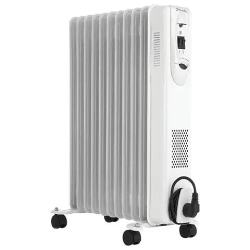 Обогреватель масляного типа CROWNBERG CB 11S PRO, 11 секций, белый, 2500Вт