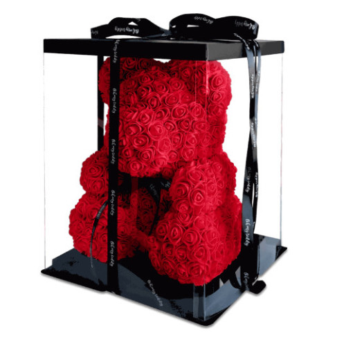 Великий Ведмедик з троянд у 3D Oh My Teddy 40 см заввишки - фото 3
