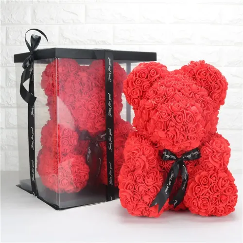 Великий Ведмедик з троянд у 3D Oh My Teddy 40 см заввишки - фото 3
