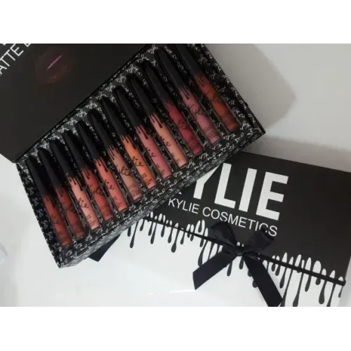 Набір KYLIE Black edition чорна з бантиком (12 помад)