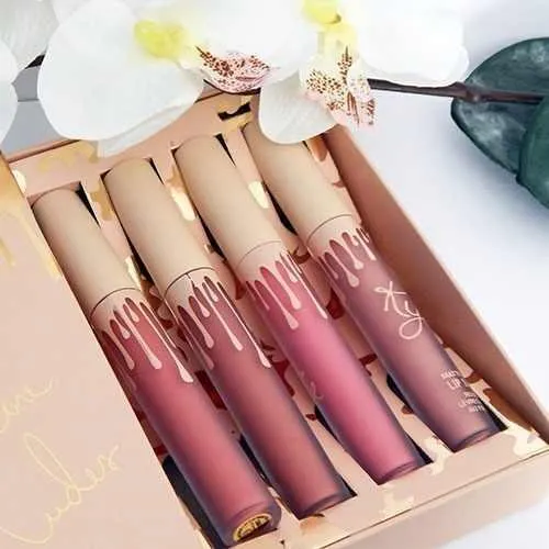 Набор жидких губных помад Kylie Send Me More в нюдовых оттенках, 4 шт - фото 2