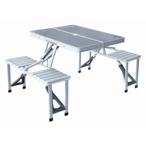Походный стол усиленный с 4-мя стульями Travel Table раскладной, алюминиевый, высота 67см - фото 3