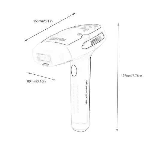 Лазерний фотоепілятор UMATE Home pulsed light T006, 36 Вт, рожевий - фото 7