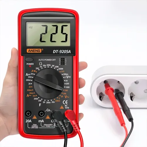 Мультиметр DT-9205A для измерения напряжения, силы тока, емкости, теста транзисторов