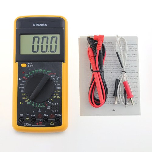 Мультиметр DT-9208A, цифровой тестер для силы тока, напряжение, сопротивления, частоты и емкости - фото 8