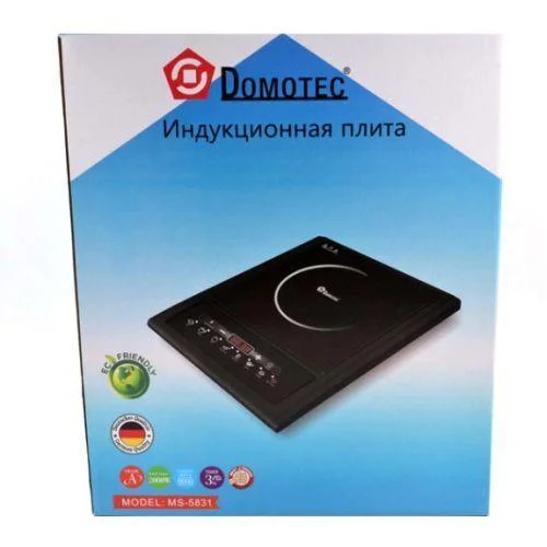 Индукционная варочная панель на одну конфорку Domotec Royalti line MS 5831, 2000 Вт, Черная - фото 2