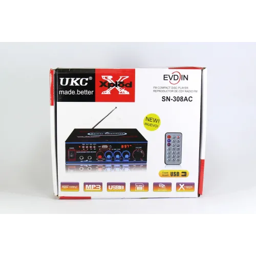 Усилитель звука с bluetooth UKC SN308AC 2 канала - фото 2