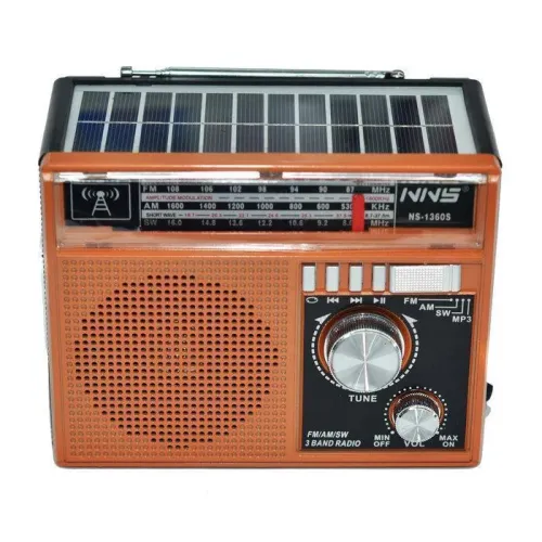 Портативный радиоприемник NS1360 solar. Радио с солнечной панелью - фото 2
