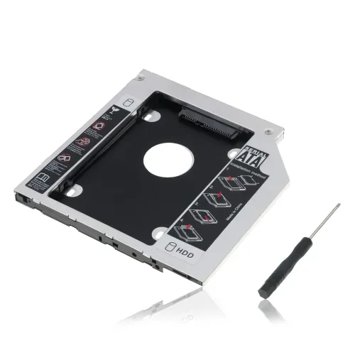 Адаптер для заміни DVD-привода на HDD/SSD диск GemBird, низькопрофільний OptiBay 2.5'', 9.5/12.7 мм, SATA/mSATA - фото 12