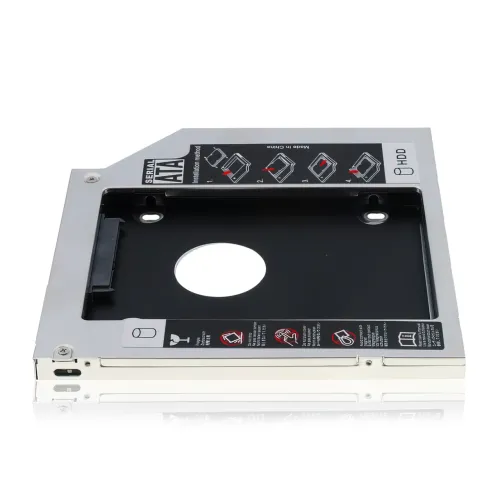 Адаптер для заміни DVD-привода на HDD/SSD диск GemBird, низькопрофільний OptiBay 2.5'', 9.5/12.7 мм, SATA/mSATA - фото 16
