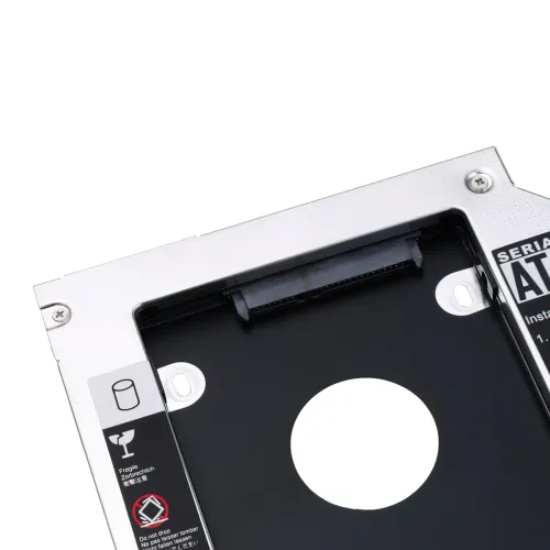 Адаптер для заміни DVD-привода на HDD/SSD диск GemBird, низькопрофільний OptiBay 2.5'', 9.5/12.7 мм, SATA/mSATA - фото 17