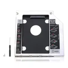 Адаптер для заміни DVD-привода на HDD/SSD диск GemBird, низькопрофільний OptiBay 2.5'', 9.5/12.7 мм, SATA/mSATA