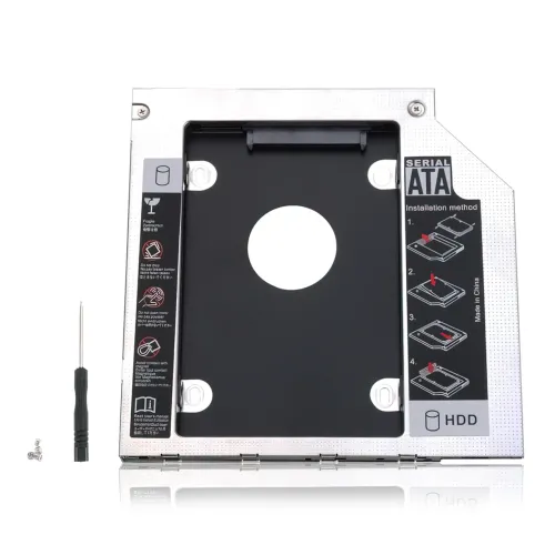 Адаптер для замены DVD-привода на HDD/SSD диск GemBird, низкопрофильный OptiBay 2.5'', 9.5/12.7 мм, SATA/mSATA