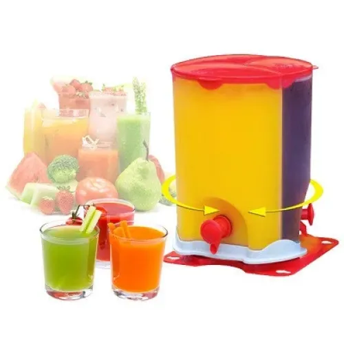 Диспенсер для холодных напитков Drink Dispenser 3 Compartment трехсекционный вращающийся - фото 4